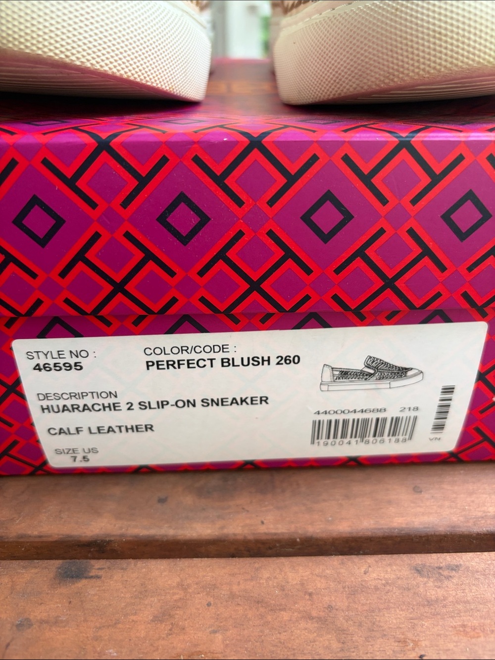 Tory Burch Beige Woven Leather Slip-On Flats - Picture 2 of 9